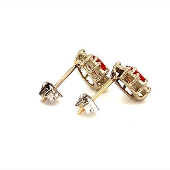 Natural Sapphire Diamond Stud Earrings 14k Gold 0.70 TCW Certified $2,450 215608 - Picture 9 of 11